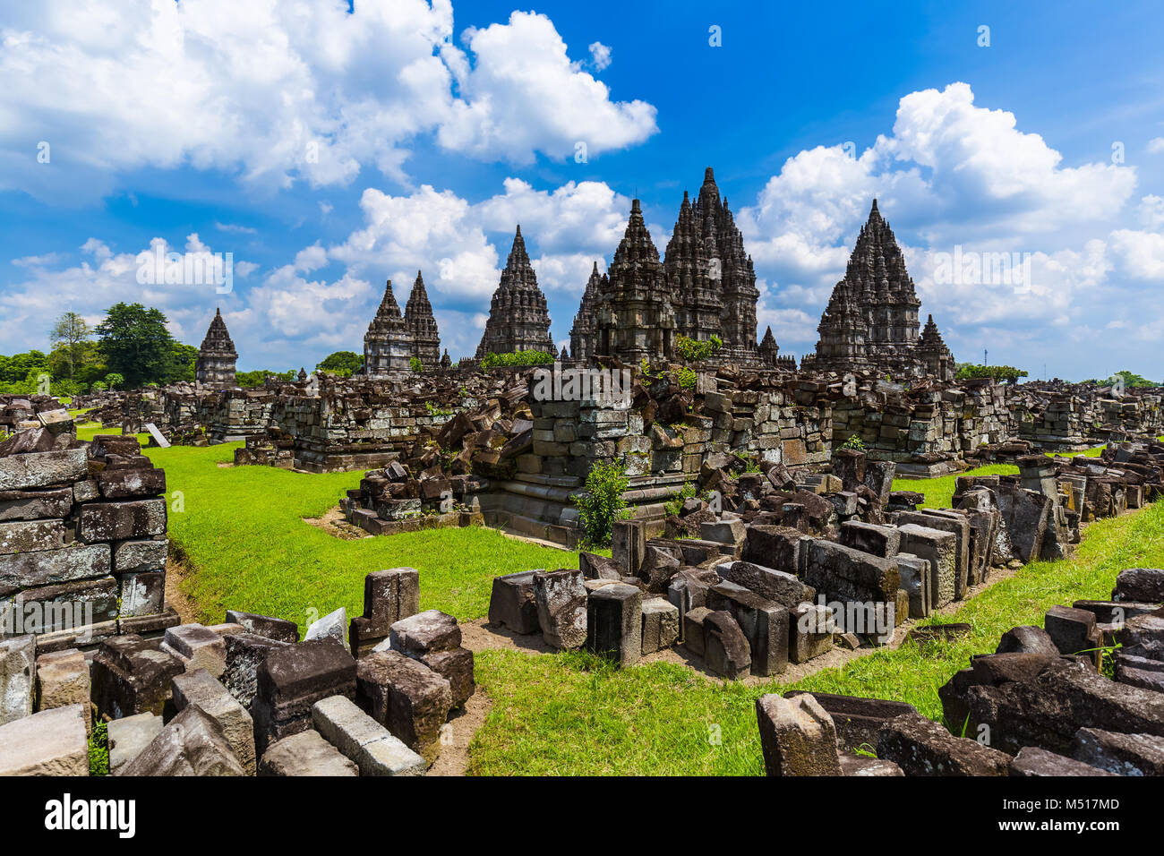 Prambanan temple near Yogyakarta on Java island - Indonesia Stock Photo ...
