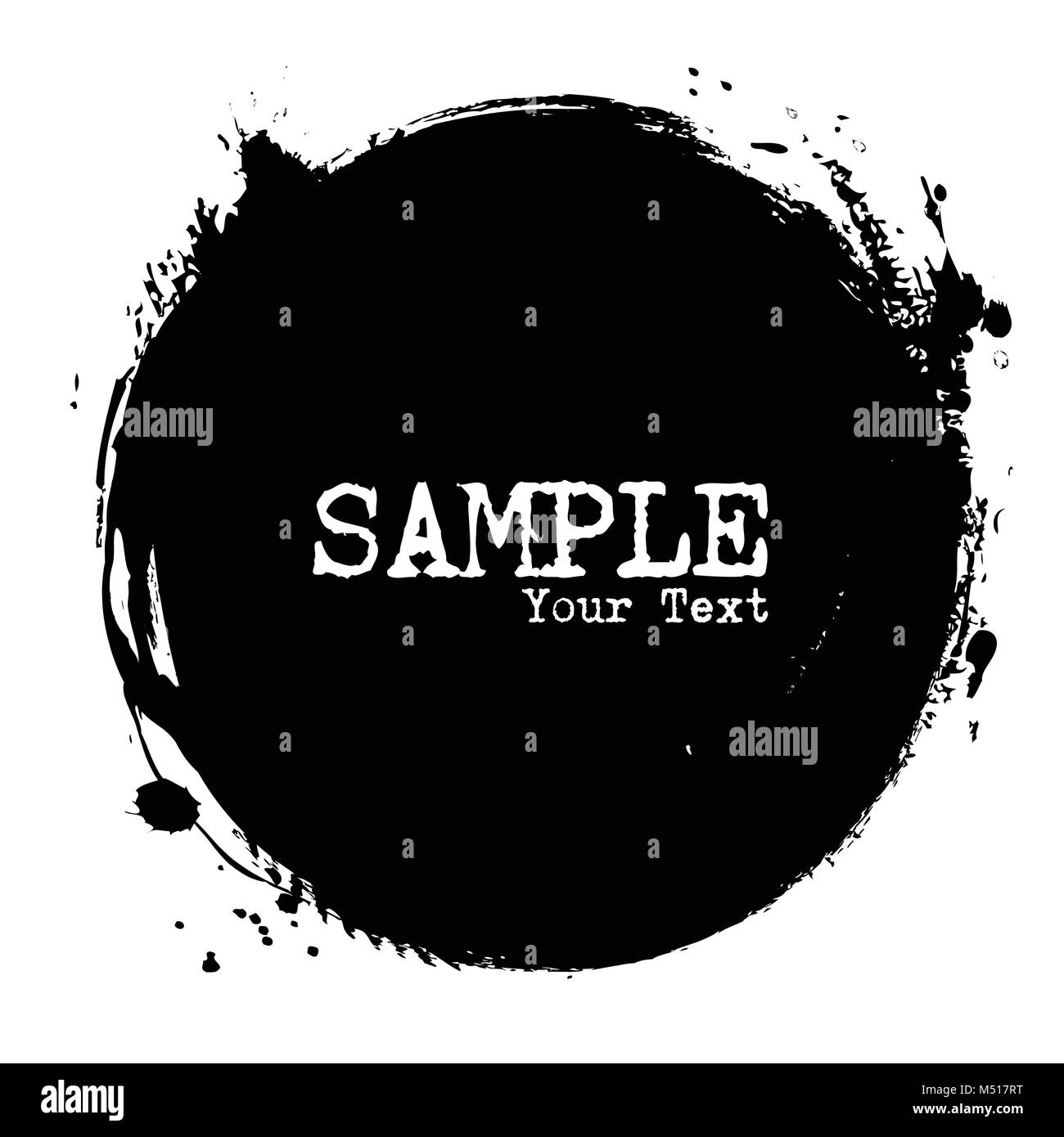 Circle shape . Grunge style . Vector Stock Vector Image & Art - Alamy