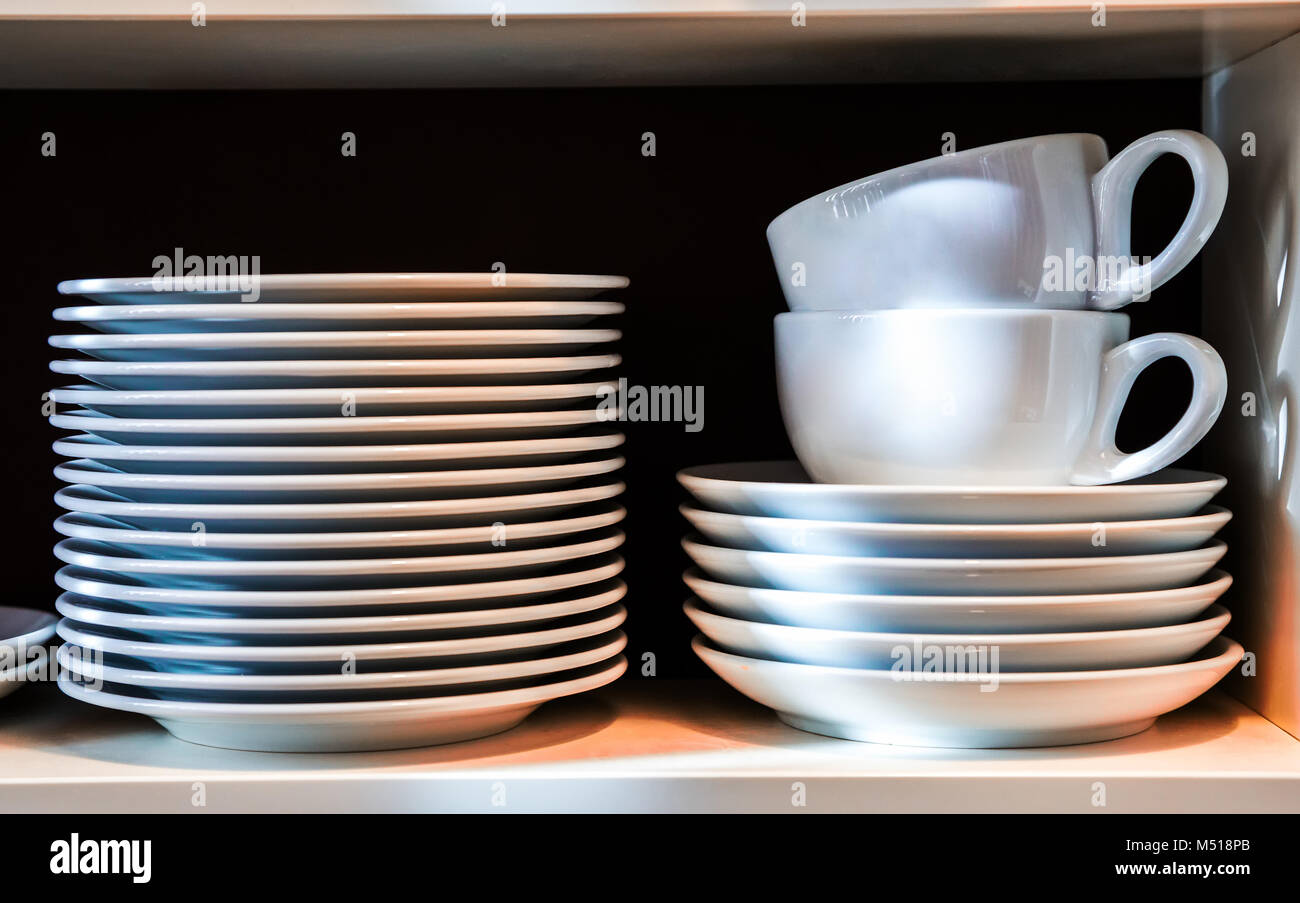 Cups and plate, dishes Stock Photo Alamy