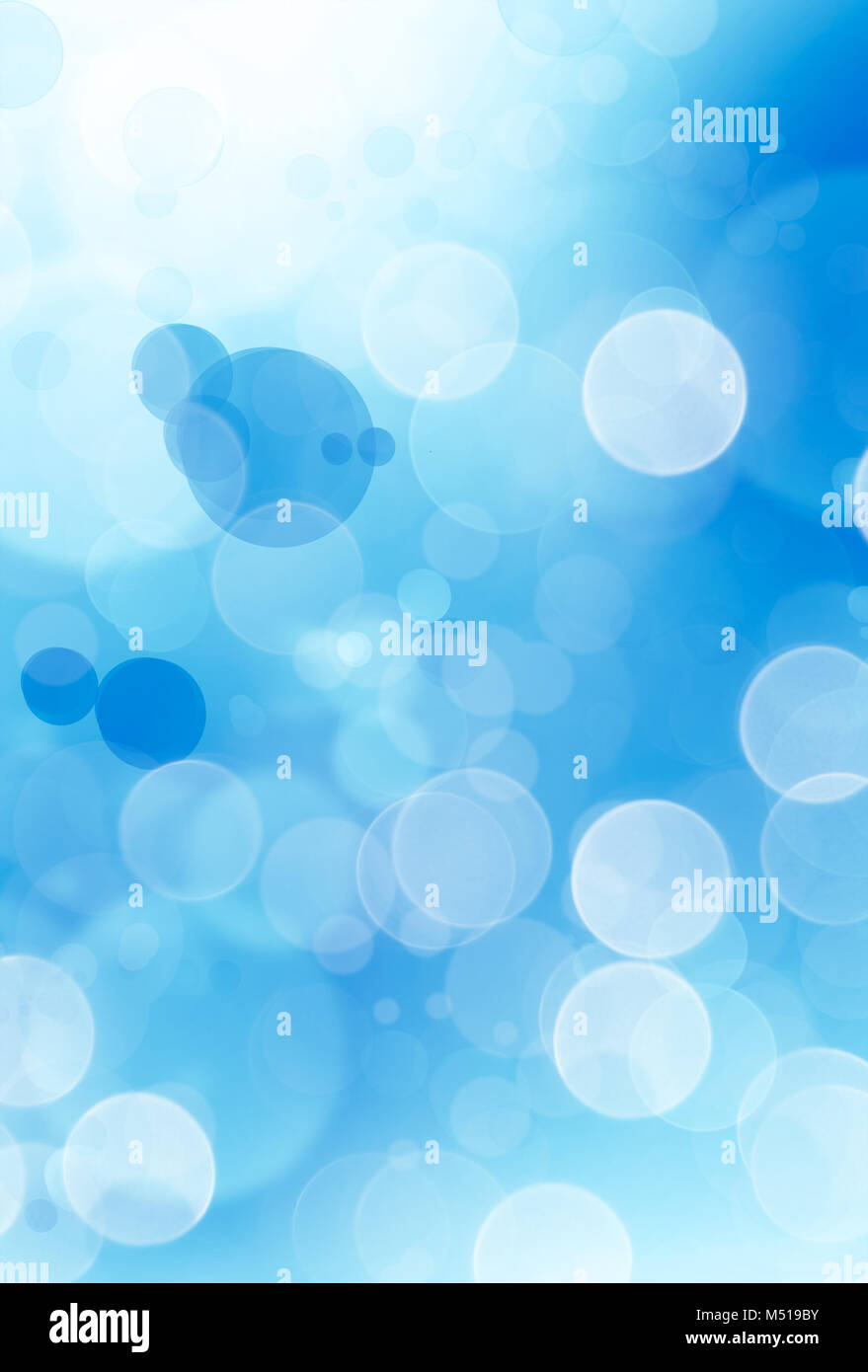 Abstract blue and white circles background Stock Photo