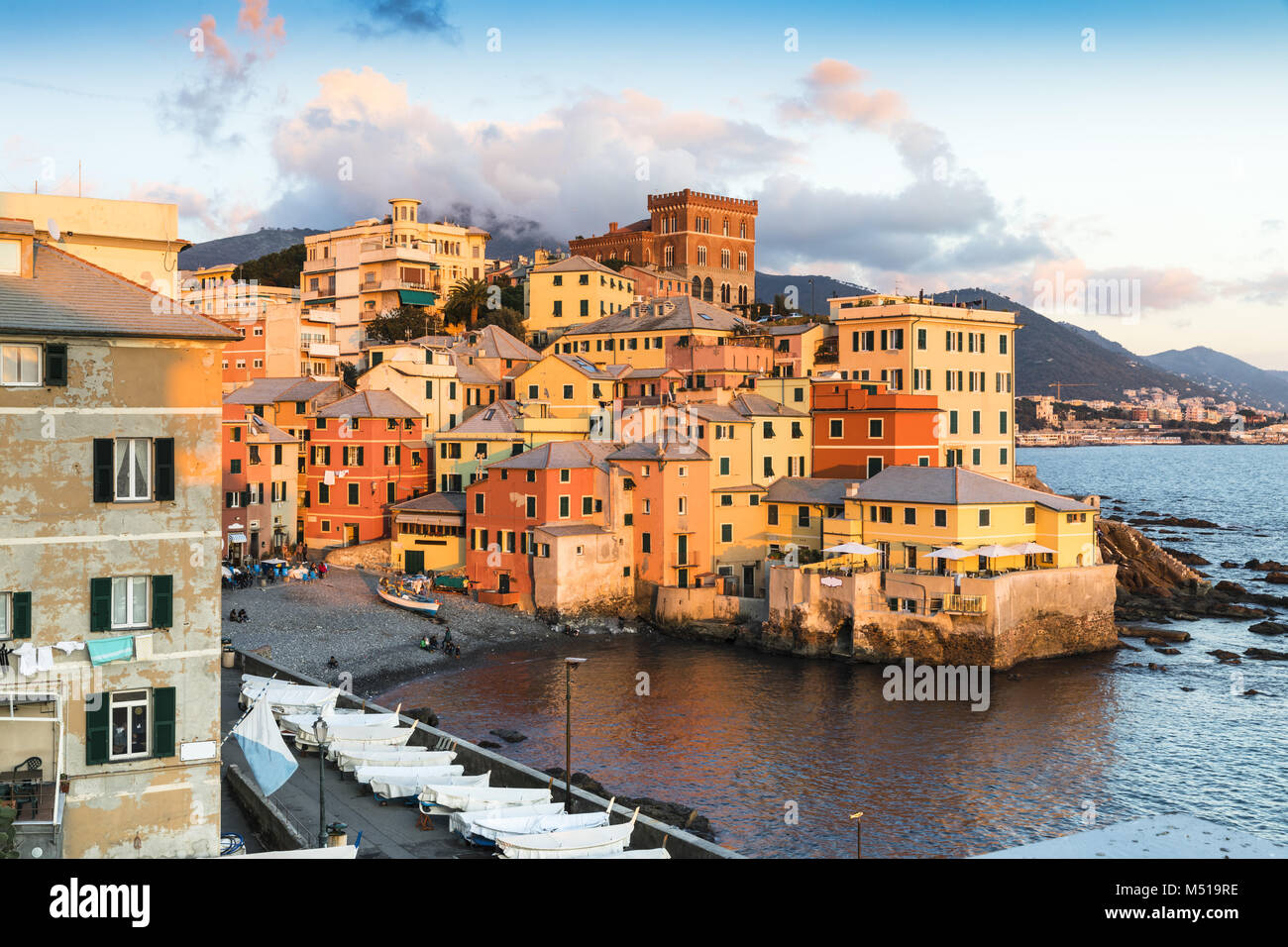 genova bocadasse marina italy Stock Photo