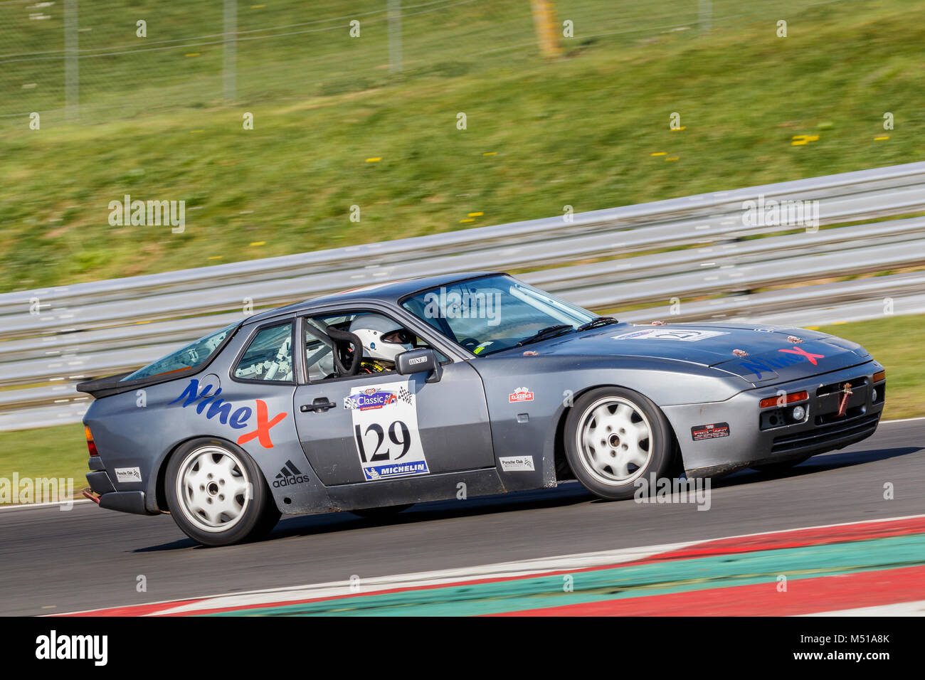 1989 Porsche 944 S2 with driver Charles Maclean during the CSCC Advantage Motorsport Future Classics race at Snetterton Motor Circuit, Norfolk, UK. Stock Photo