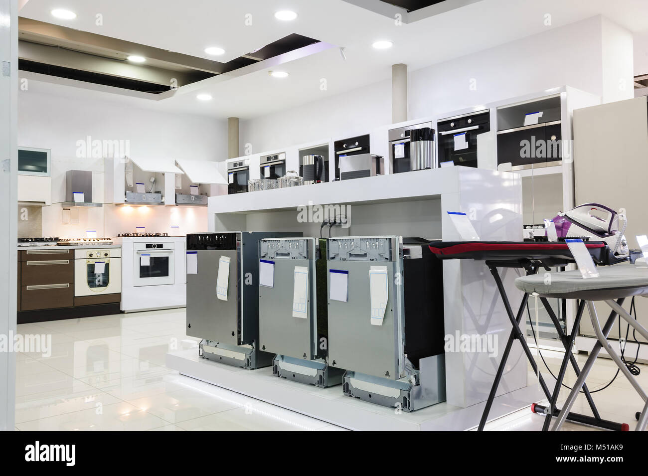 Home appliance in the store Stock Photo Alamy