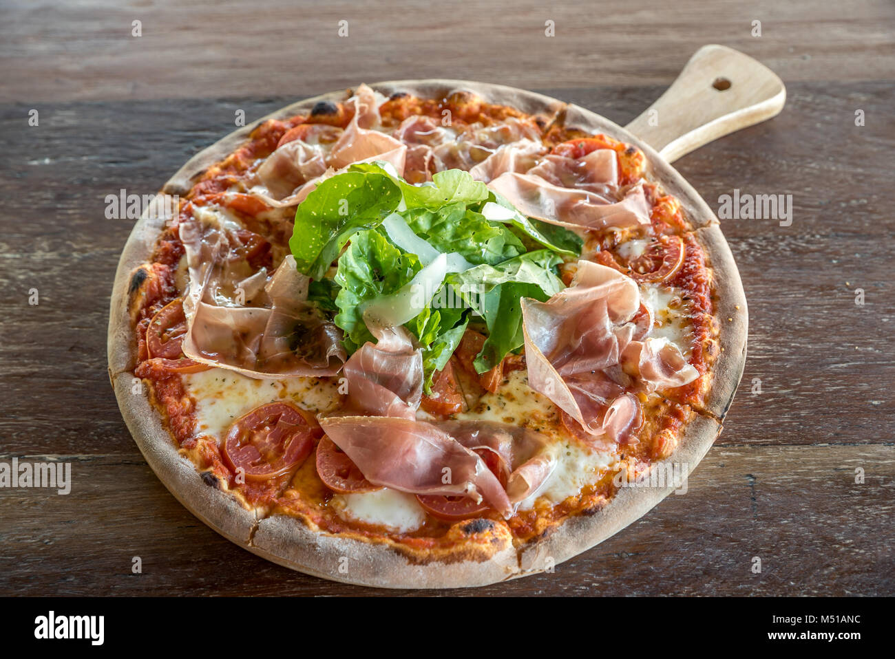 pizza parma ham Stock Photo Alamy