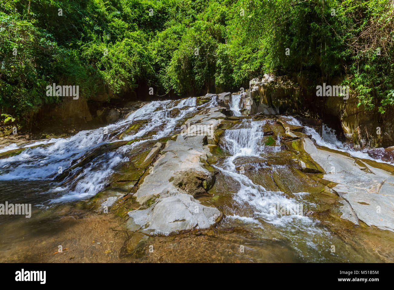 Rang-Reng Waterfall on Bali island Indonesia Stock Photo