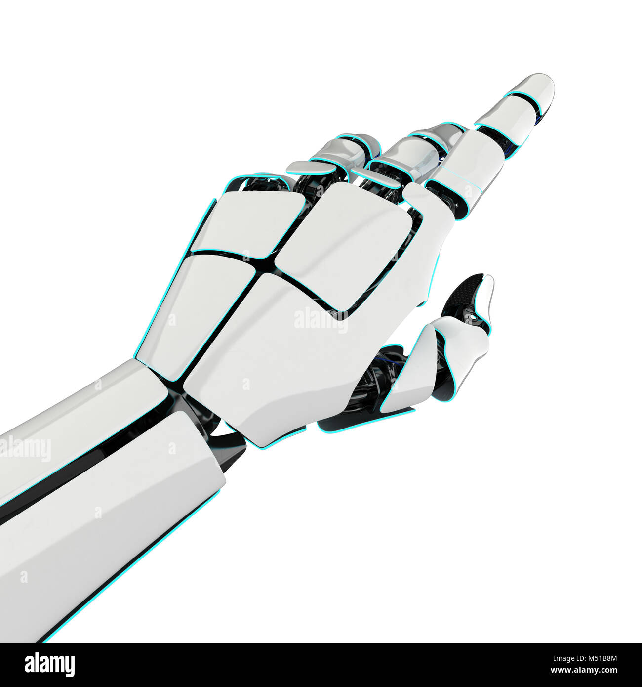 3D rendering robotic hand on a white background Stock Photo - Alamy