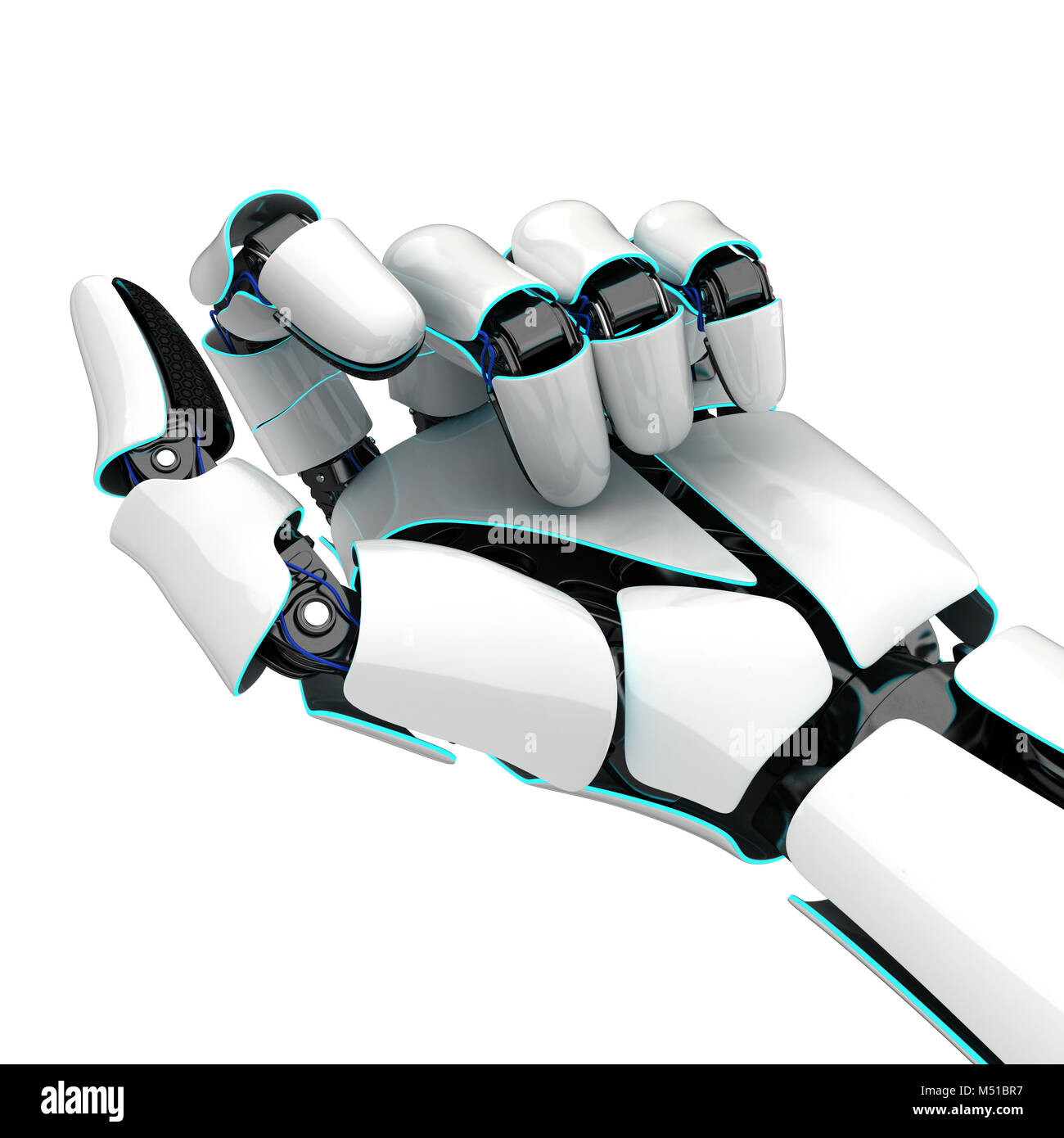 3D rendering robotic hand on a white background Stock Photo - Alamy