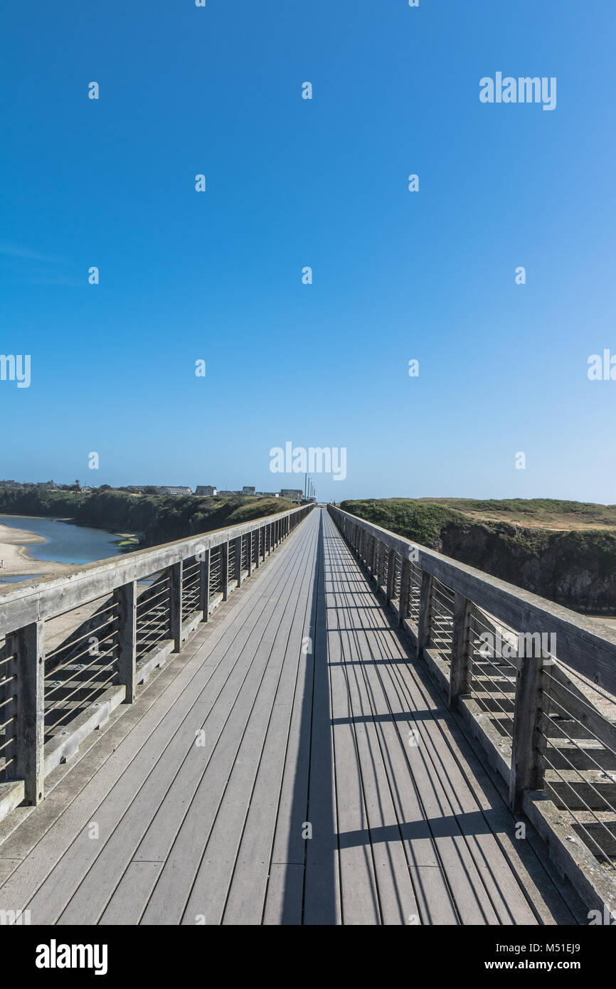 View of the Pudding Creek Trestle in Fort Bragg, California Stock Photo