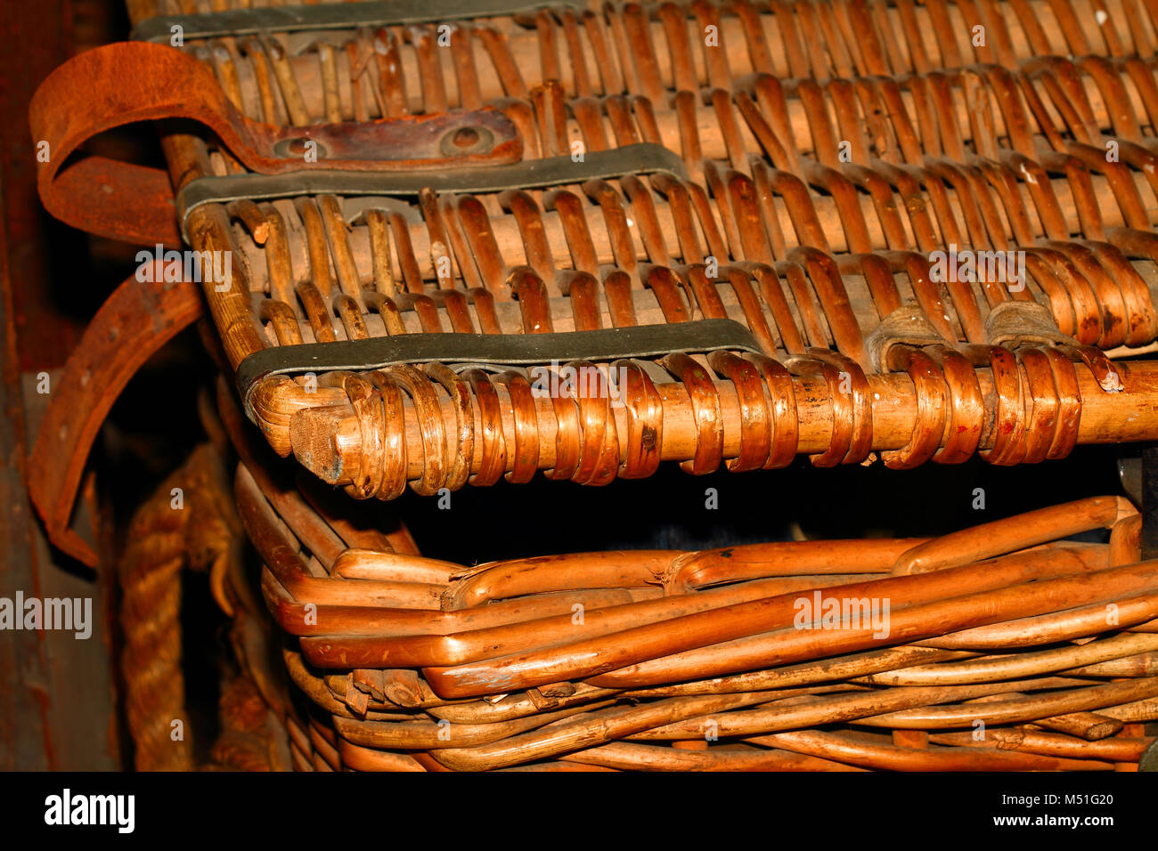 Large industrial woven storage wicker basket Stock Photo Alamy