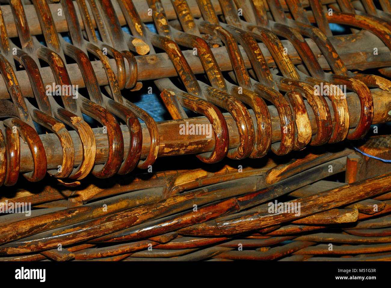 Large industrial woven storage wicker basket Stock Photo Alamy