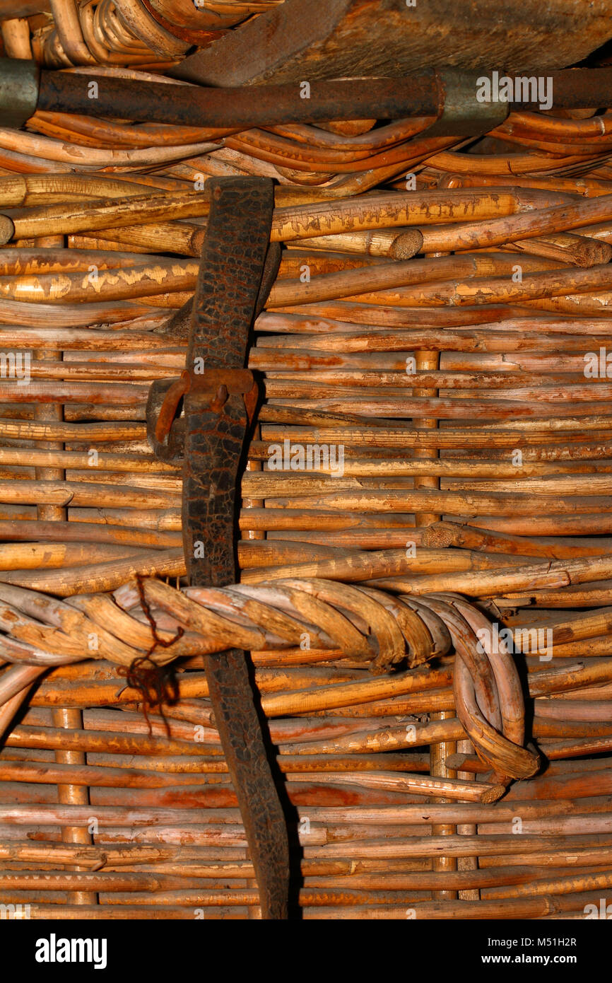 Large industrial woven storage wicker basket Stock Photo Alamy