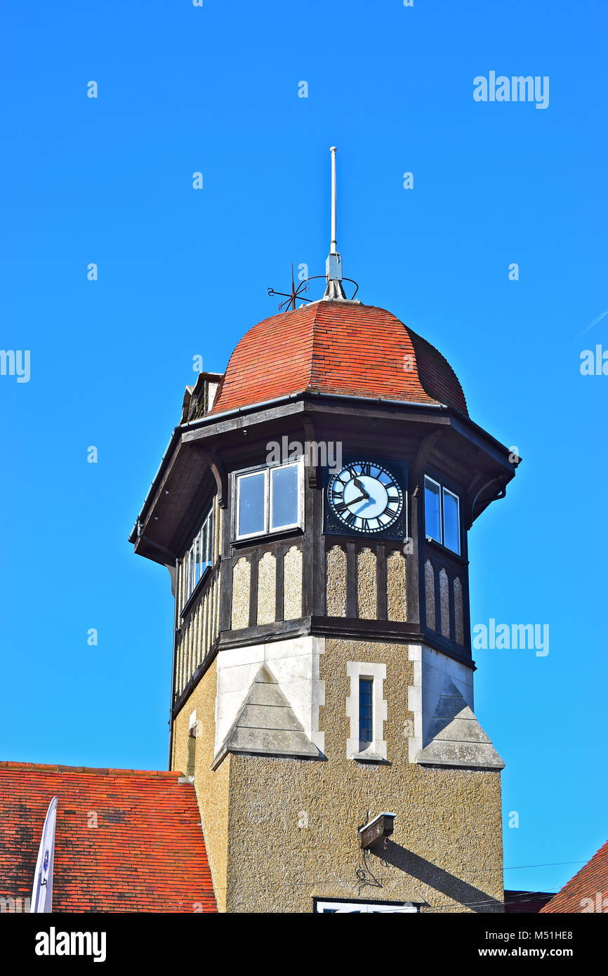 The pretty clock tower which dominates the central crossroads in ...