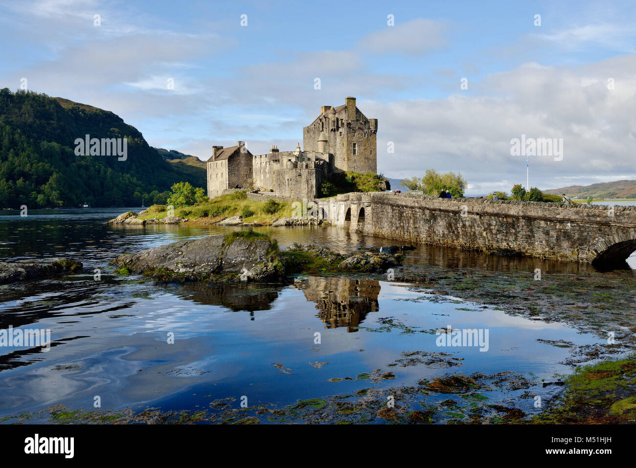 United Kingdom, Scotland, Highlands, Dornie, Loch Duin: Eilean Donan Castle Stock Photo