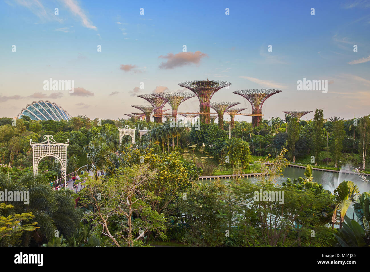 When man and nature to produce beauty. Taken at Gardens by the Bay in Stock Photo - Alamy