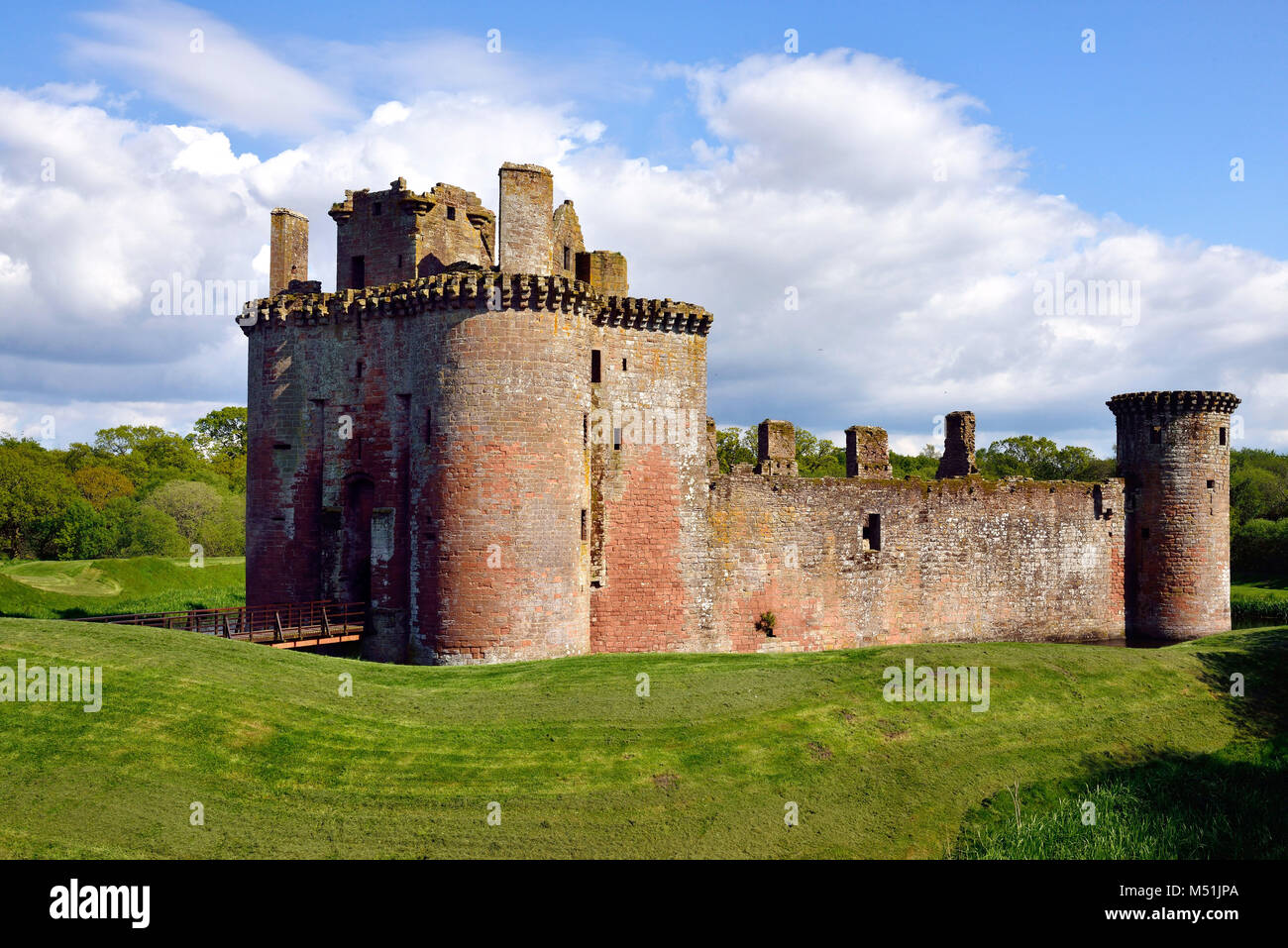 United Kingdom, Scotland, Dumfries: Caerlaverock Castle Stock Photo