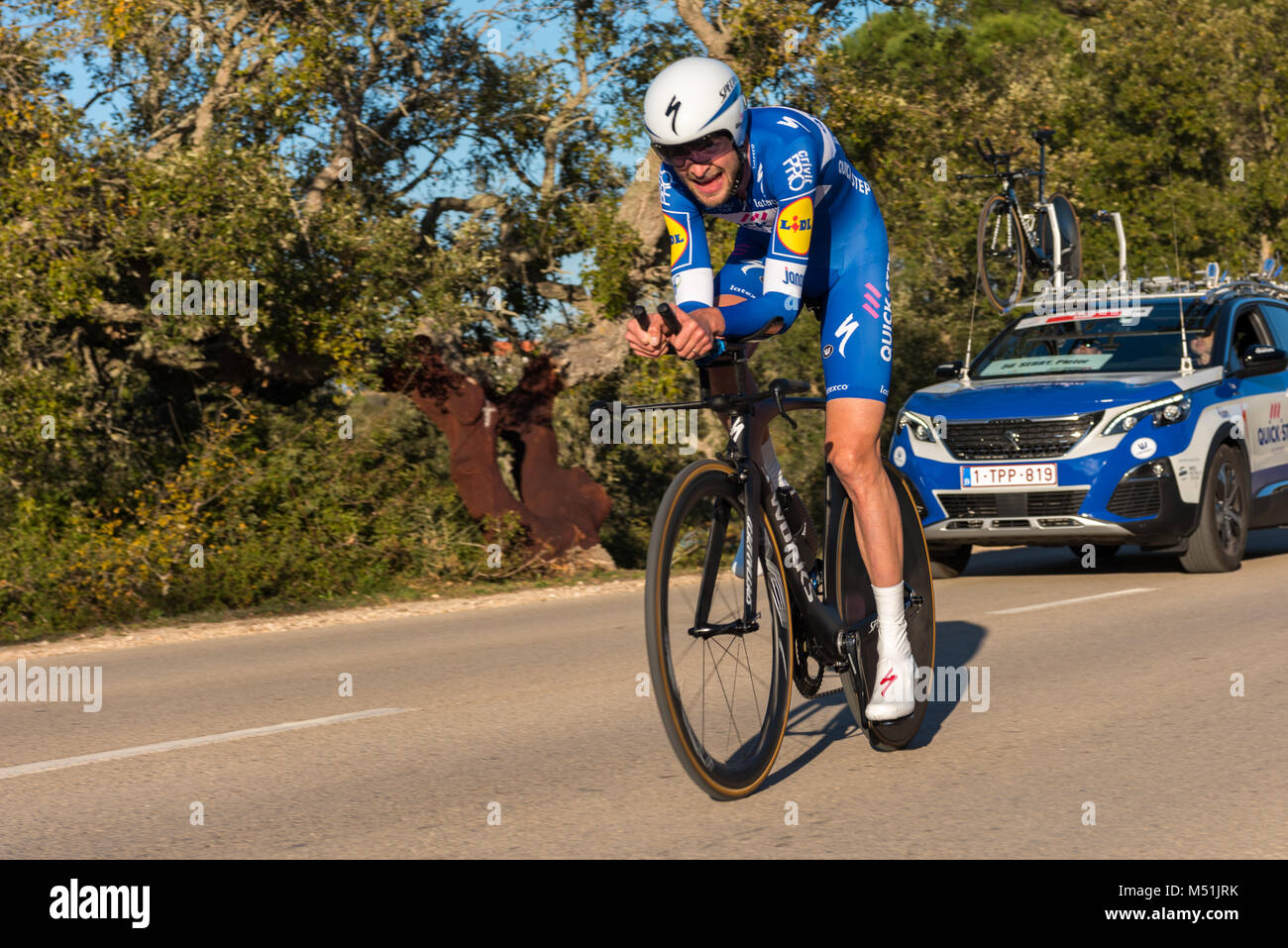 Bob Jungels (Quick Step Floors) on the Stage 3 Time Trial of the 2018 Volta  ao Algarve Stock Photo - Alamy