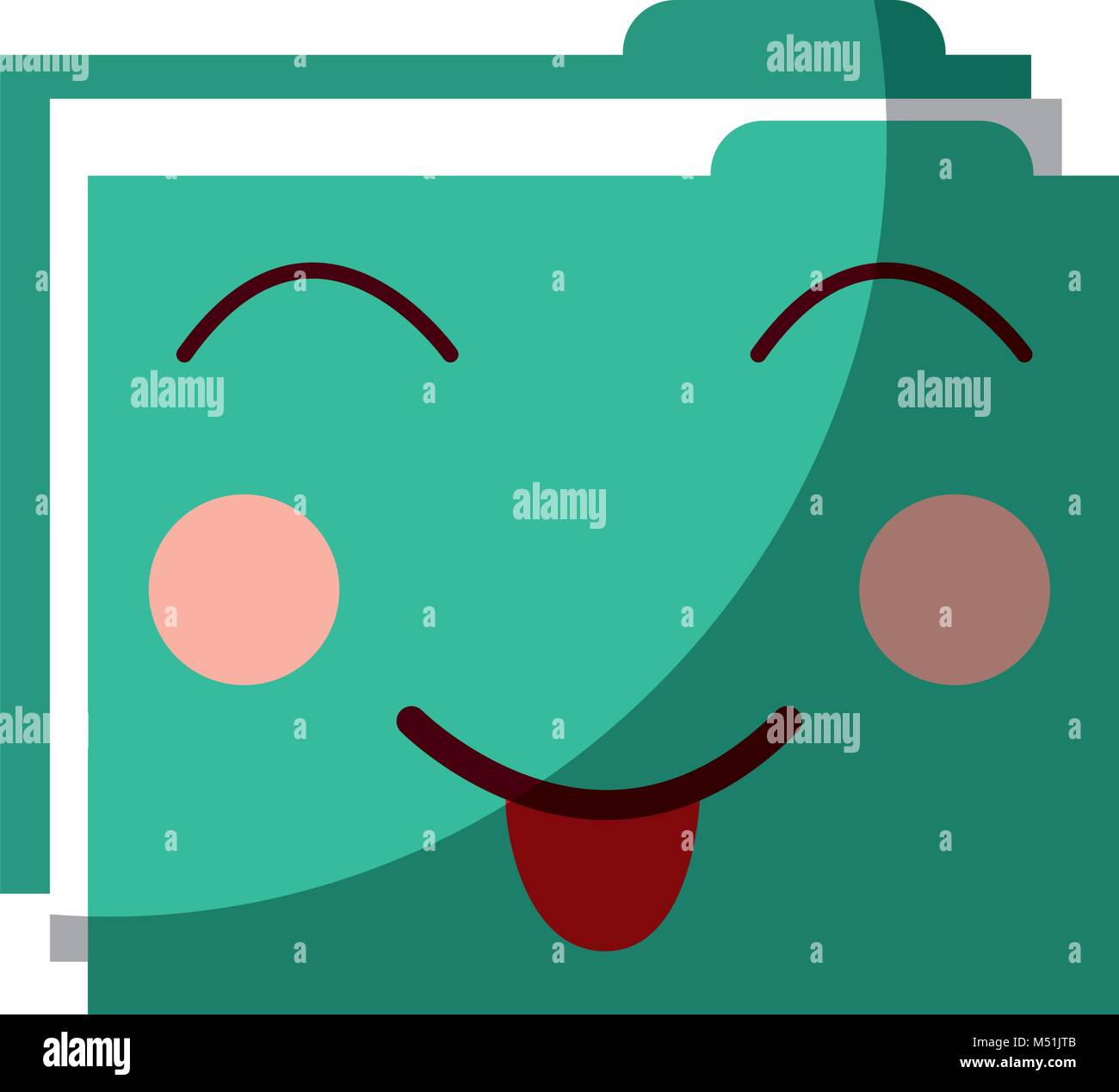 Folder document kawaii character hi-res stock photography and images ...