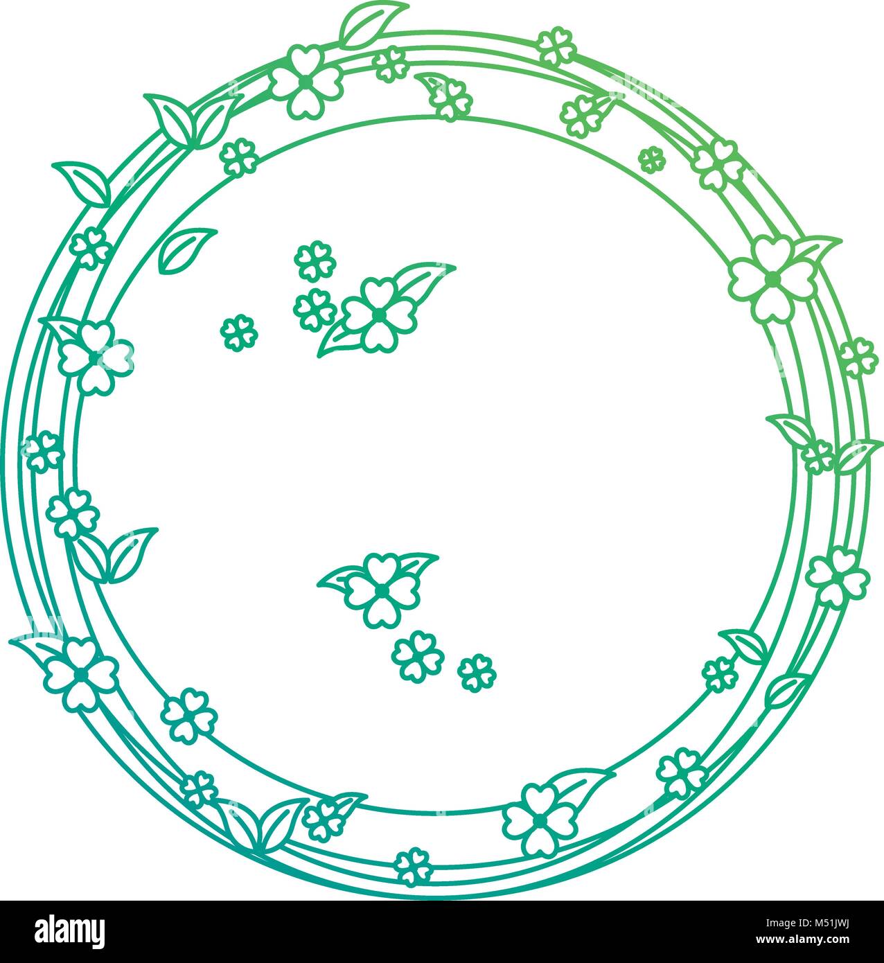 circular frame with flowers decoration Stock Vector Image & Art - Alamy