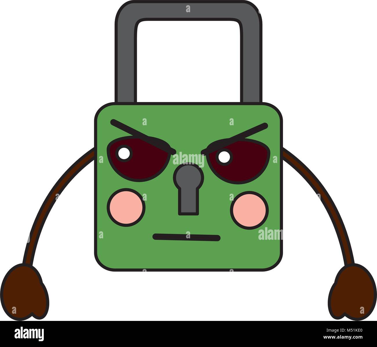 safety lock emoji icon image Stock Vector Image & Art - Alamy