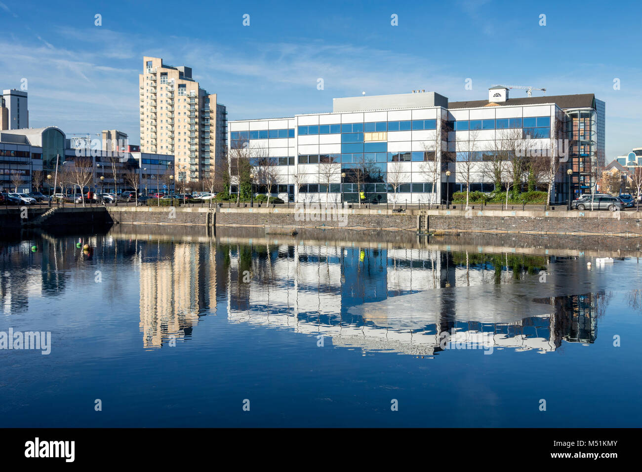 The Imperial Point apartment block and an office block on Waterfront