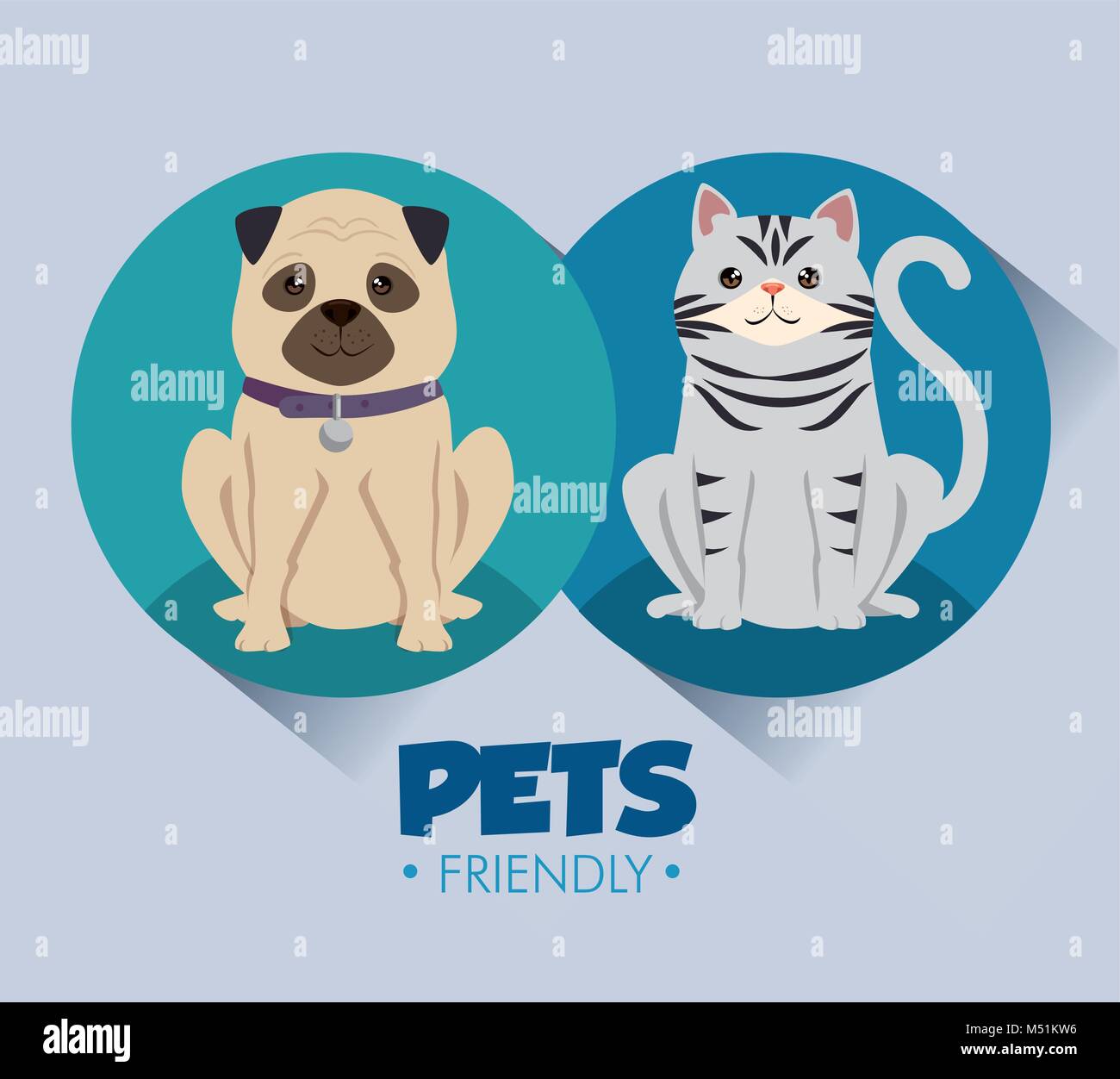 dogs and cats pets friendly Stock Vector Image & Art Alamy