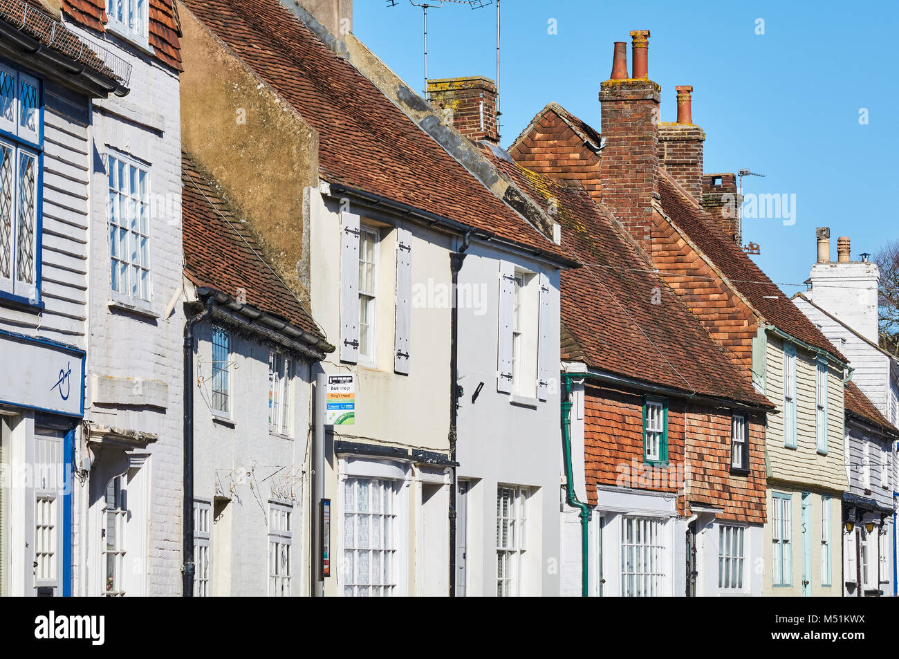Old houses in Mount Street, Battle, East Sussex UK Stock Photo