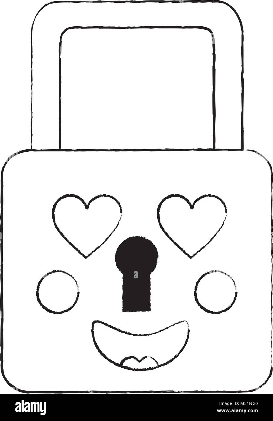 safety lock heart eyes emoji icon image Stock Vector Image & Art Alamy