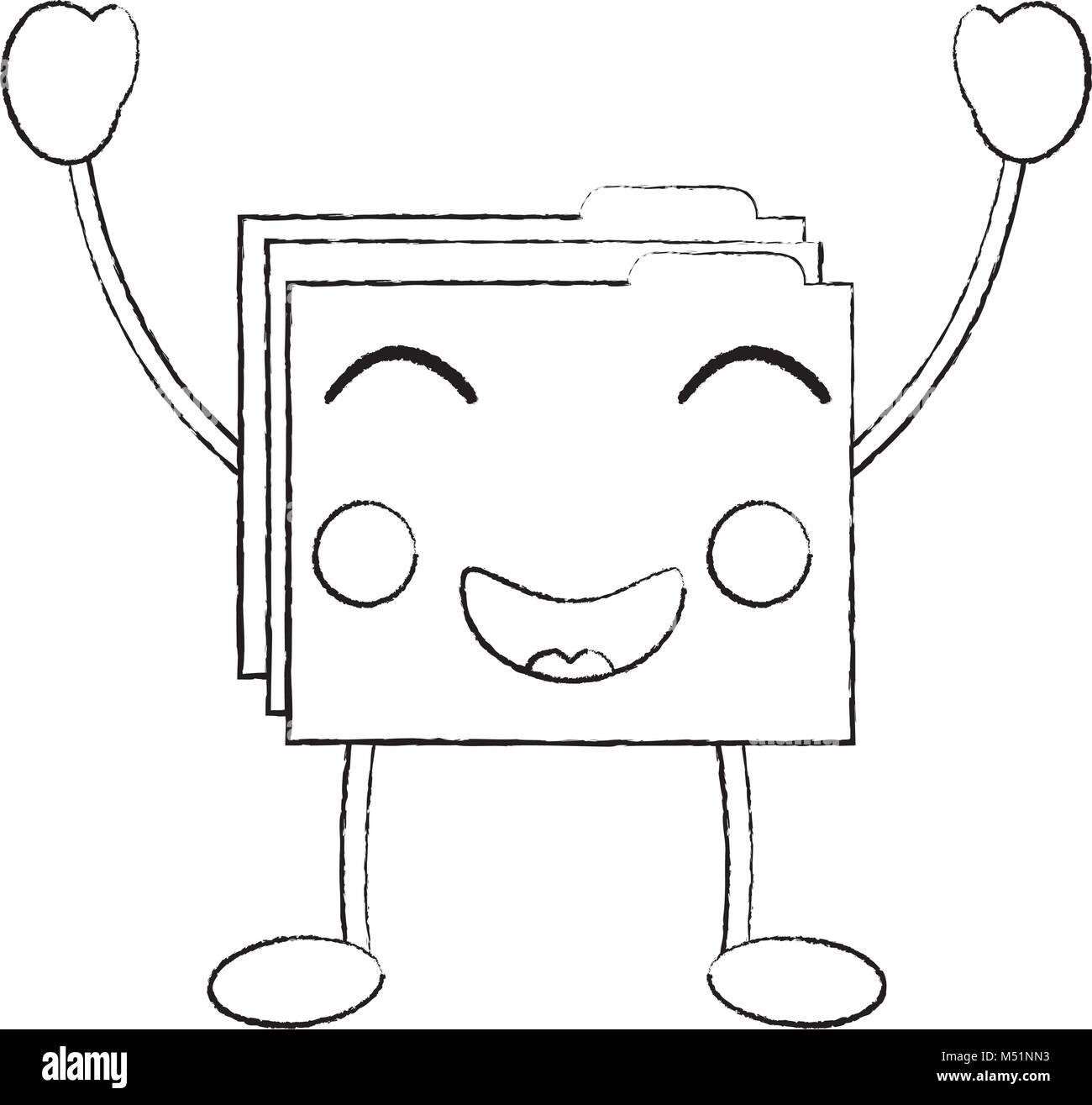 file folder happy emoji icon image Stock Vector Image & Art - Alamy