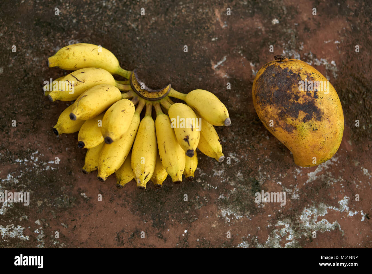 Colorful bananas and papaya Stock Photo Alamy