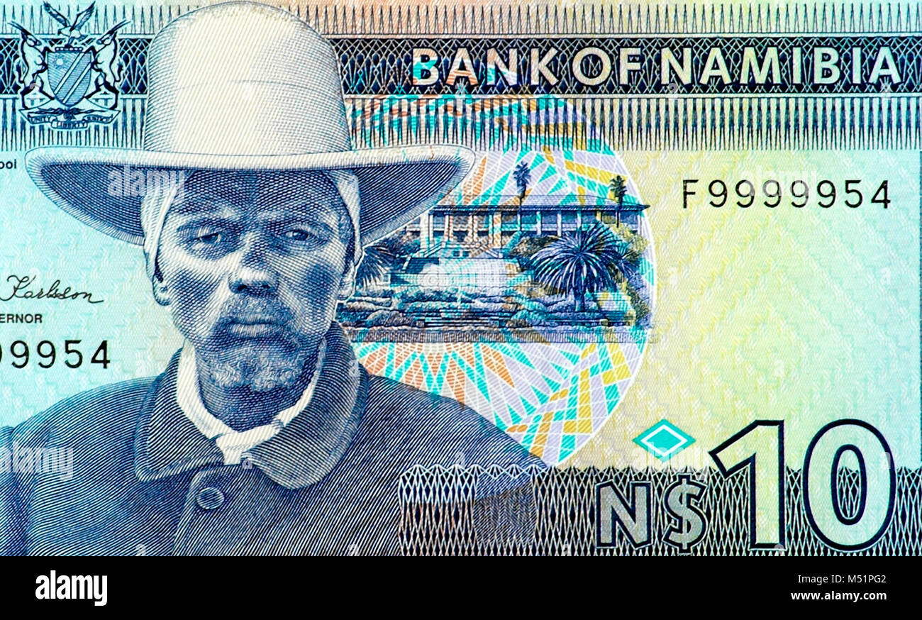 Namibia Ten 10 Dollar Bank Note Stock Photo