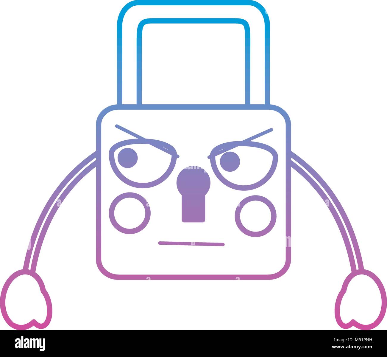 safety lock angry emoji icon image Stock Vector Image & Art - Alamy
