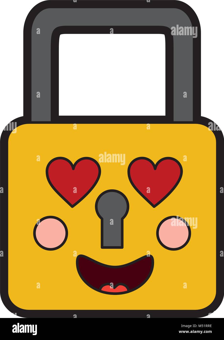 safety lock heart eyes emoji icon image Stock Vector Image & Art Alamy