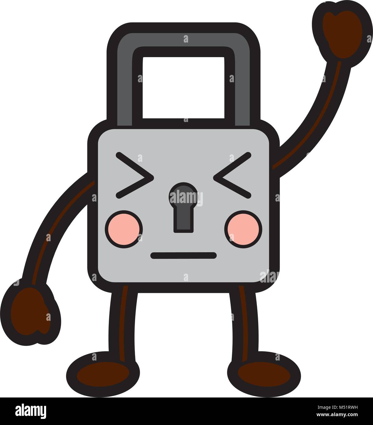 safety lock angry emoji icon image Stock Vector Image & Art - Alamy