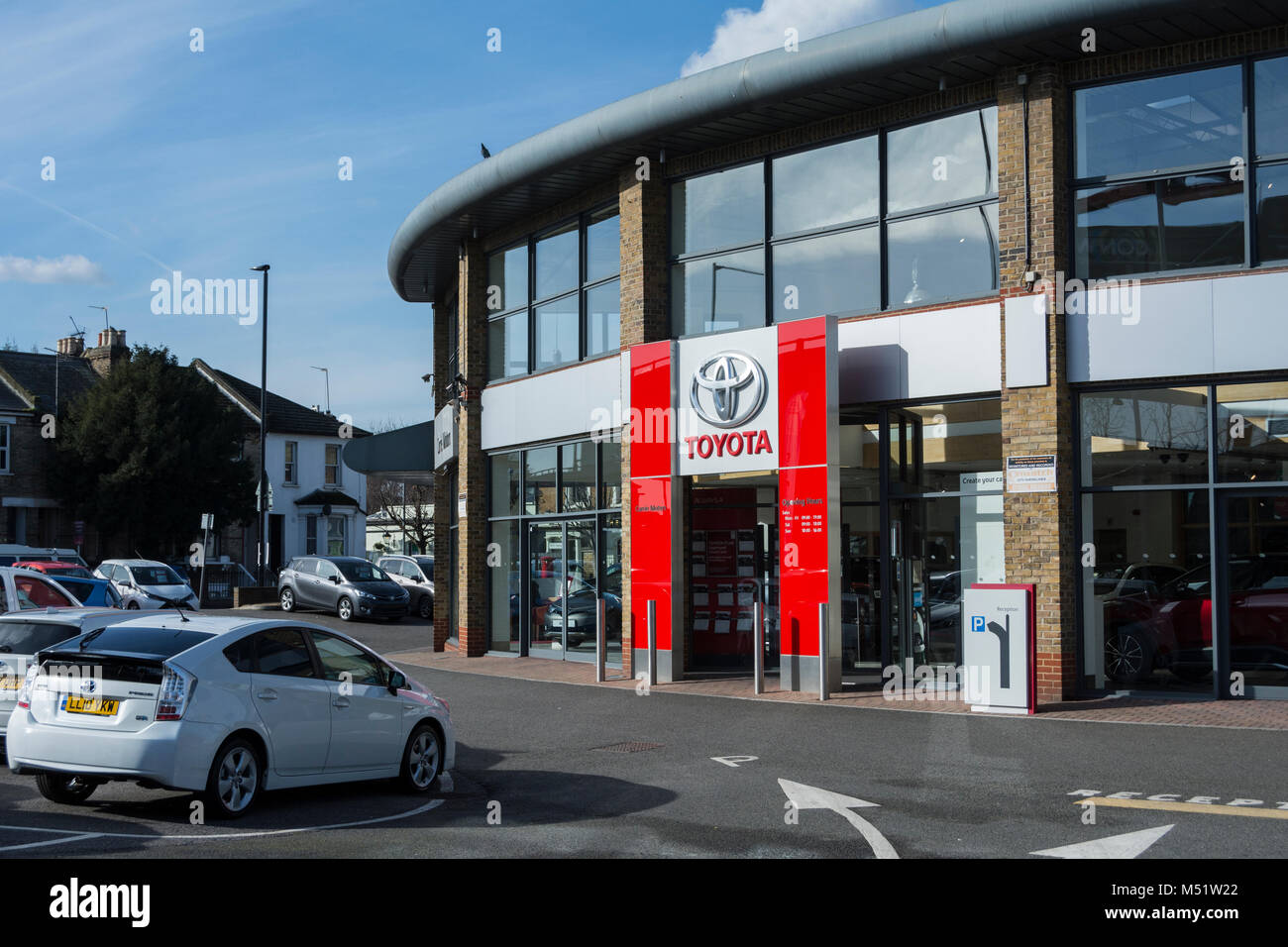 Currie Motors Toyota showroom on the Great West Road, Brentford, Middlesex,  UK Stock Photo - Alamy