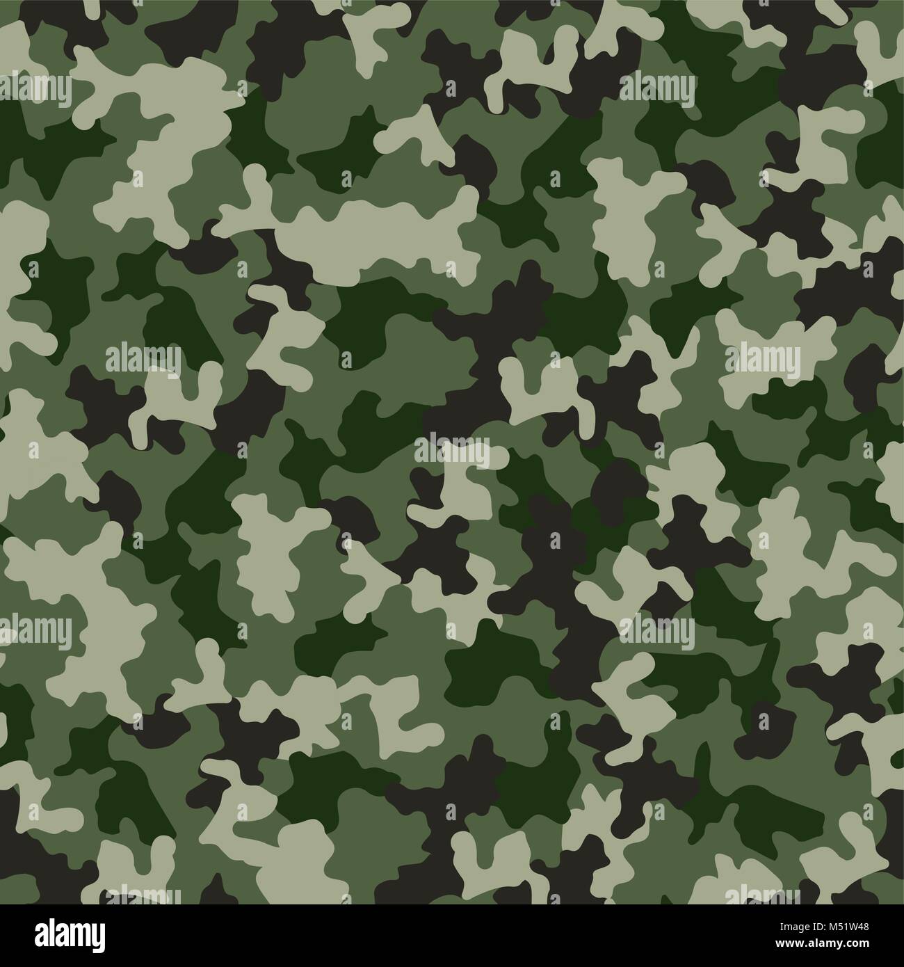 Green camouflage seamless pattern. Military fashion, fabric design
