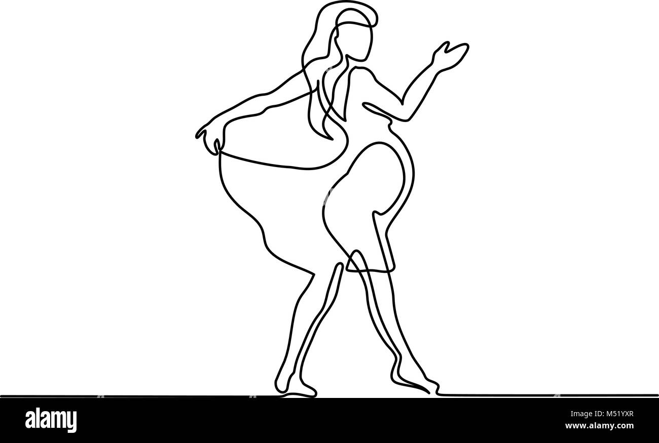 Happy pregnant woman dancing Stock Vector