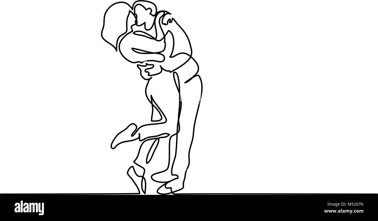 Happy couple kissing Stock Vector