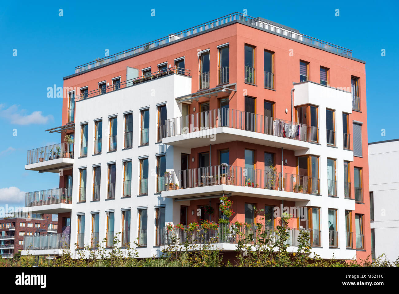 Modern apartment house seen in Berlin, Germany Stock Photo - Alamy
