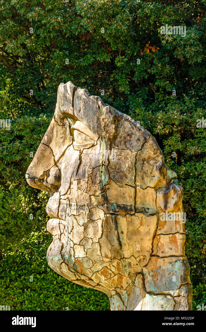 Sculpture tindaro screpolato by igor mitoraj in Florence, Italy Stock Photo