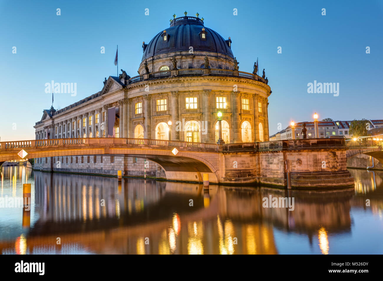 The Bode-Museum at the Museum Island in Berlin at dawn Stock Photo