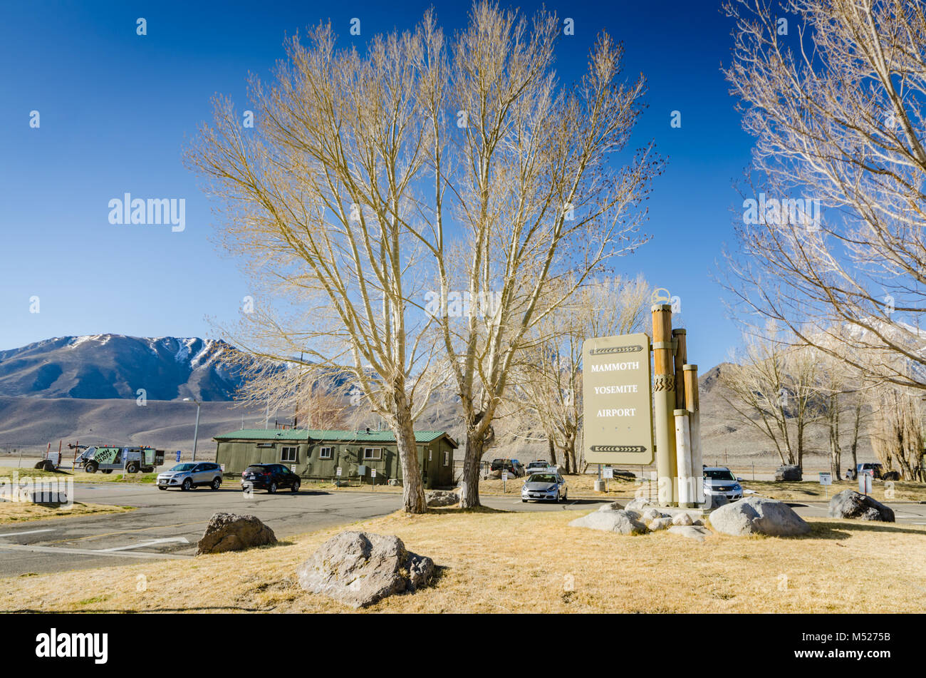 Mammoth Yosemite Airport is a town-owned public airport seven miles east of Mammoth Lakes, in Mono County, California. Stock Photo