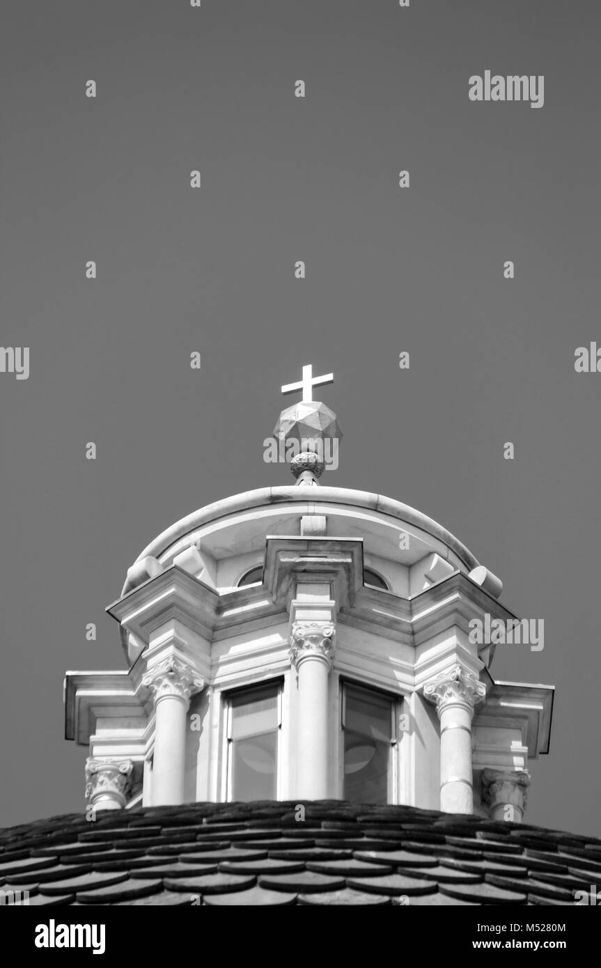 FLORENCE: BASILICA SAN LORENZO GOLDEN CROSS CLOSEUP. Stock Photo