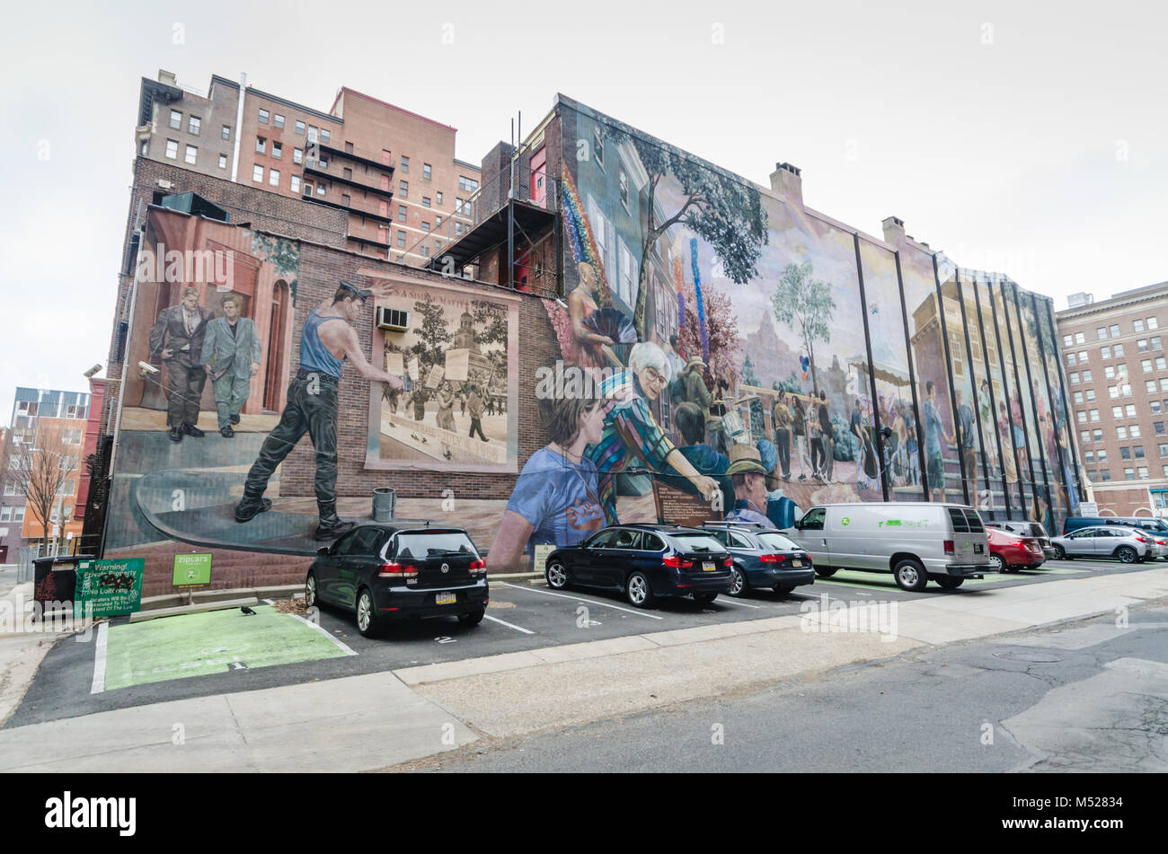 Each year, 12,000 residents and visitors tour Mural Arts’ outdoor art gallery, which has become part of the city’s civic landscape. Stock Photo