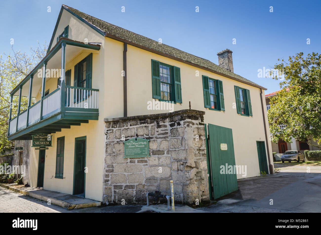 The O'Reilly House, known officially known as the Father Miguel O'Reilly House Museum, and also known as the House of Don Lorenzo de Leon. Stock Photo
