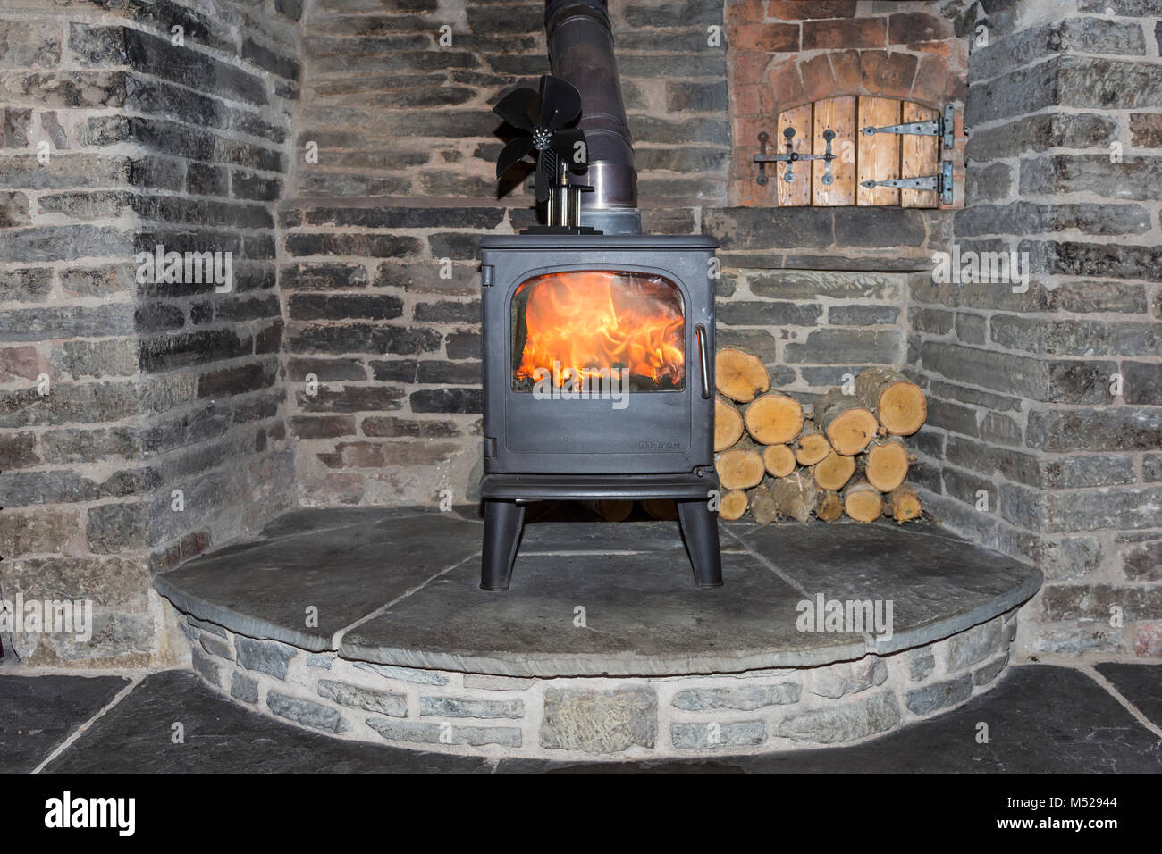 Wood Burning Stove And Old Bread Oven Stock Photo 175228036 Alamy