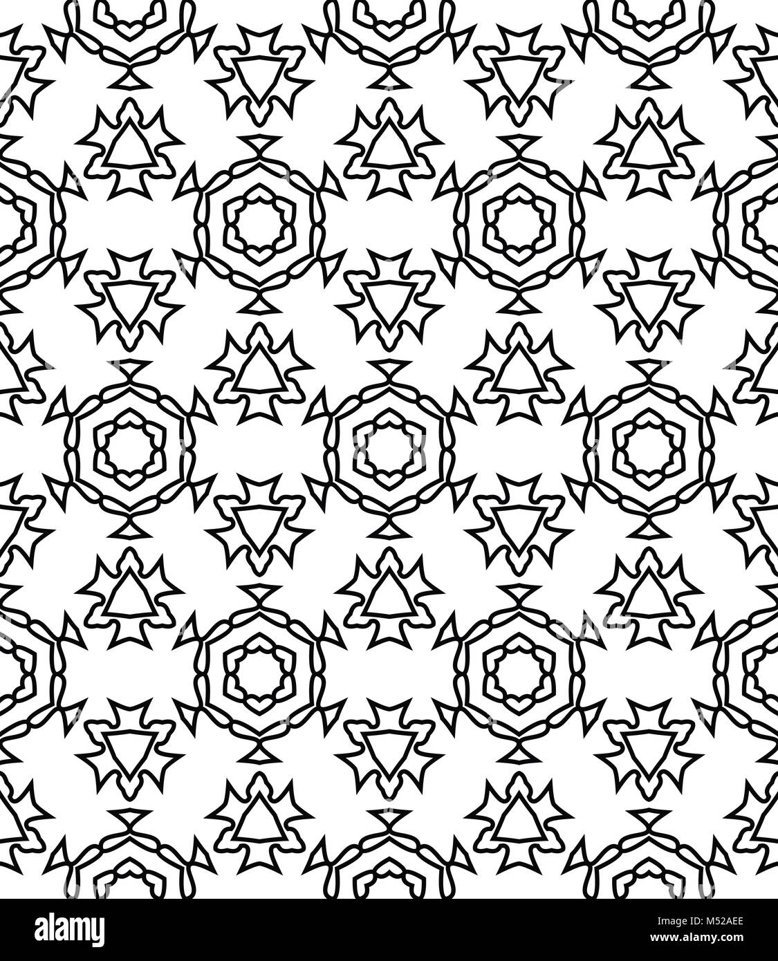 Star hexagon pattern Black and White Stock Photos & Images - Alamy