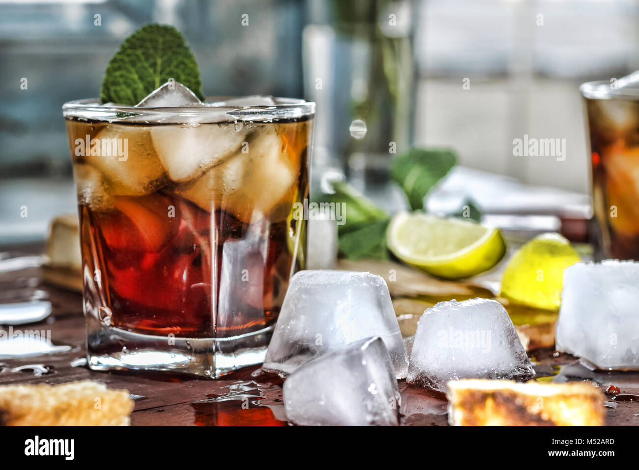 Rum refreshment alcoholic drink Stock Photo Alamy