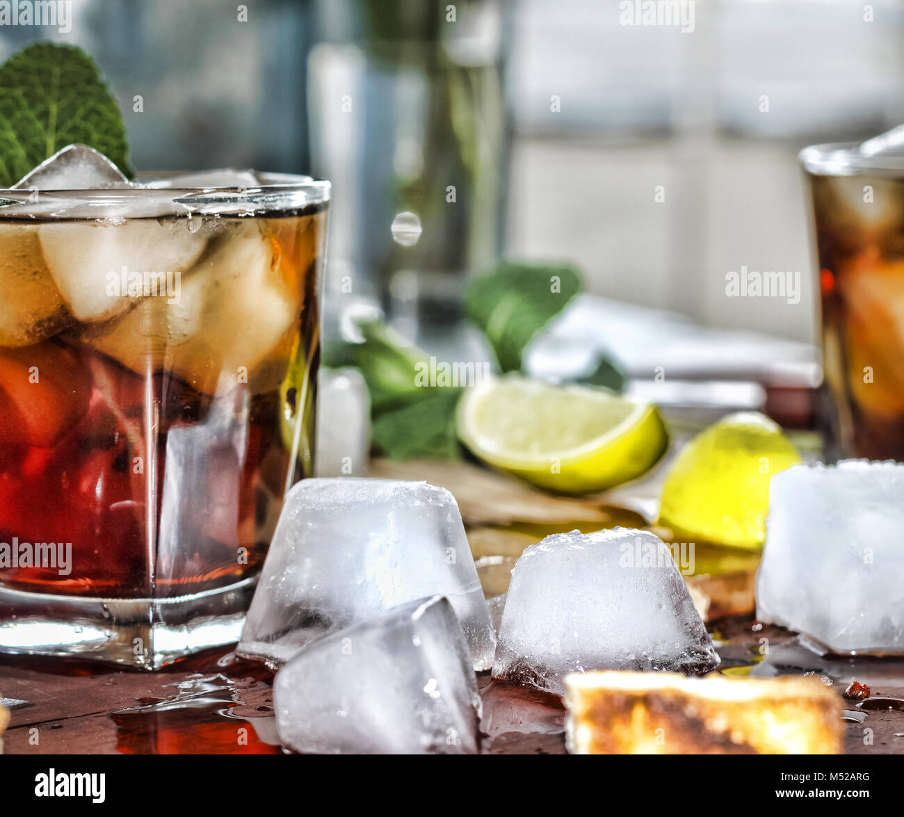 Rum refreshment alcoholic drink Stock Photo