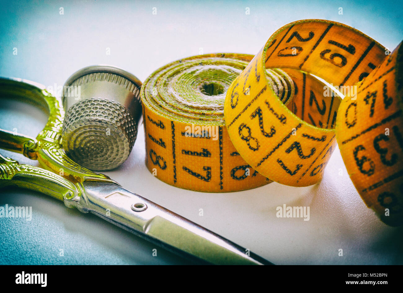 Sewing Measuring Tape Stock Photo Alamy