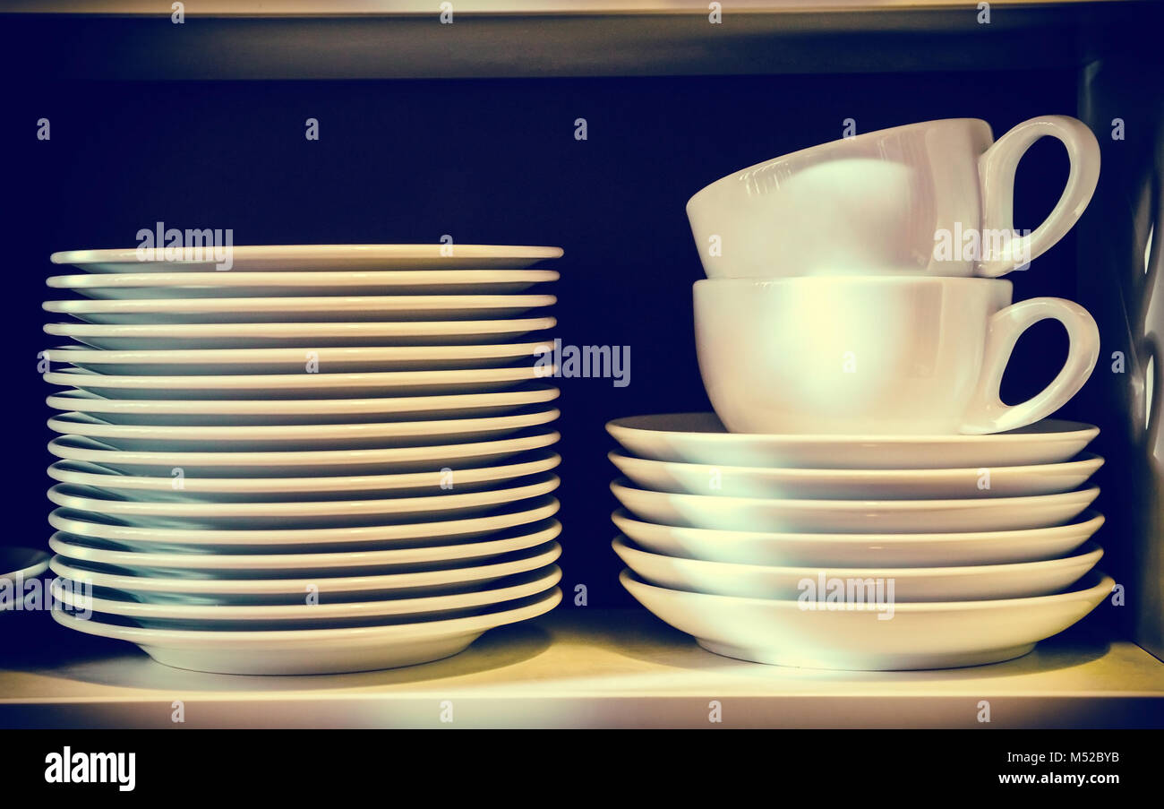 Cups and plate, dishes Stock Photo Alamy